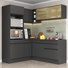 Armário De Cozinha Completa De Canto Mp2098.895 Preto