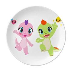 Prato decorativo de porcelana Salver Dinosaur Kingdom Love You