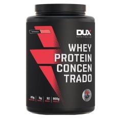 Whey Protein Concentrado - 900G - Morango - Dux Nutrition