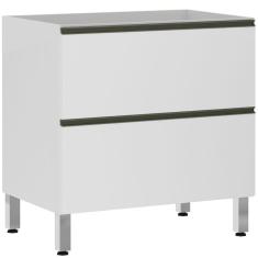 Balcão de Cozinha sem Tampo 80cm 1 Porta Basculante e 1 Gavetão Pérola Luciane Móveis