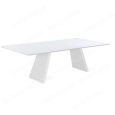 Mesa De Jantar Nirvana Livia 200 Cm Retangular Borda Arredondada Madeira Branco