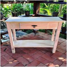 Aparador Com Gaveta Falsa Sem Pintura De Madeira Maciça Jd Móveis