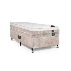 Cama Box + Colchão Castor Solteiro Premium One Face Tecnopedic 100x200