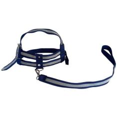 Coleira peitoral ajustável com guia para pet - ESPAÇO RURAL, CINZA, M