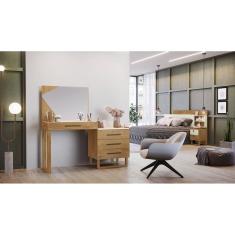 Penteadeira Camarim 2 Gavetas com Espelho Santorini