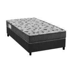 Cama Box Solteiro: Colchão Anatômico Ortobom D33/ep Iso 100 Ultra FirmeBase Suede Gray(88x188)