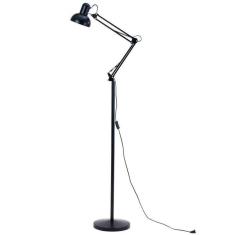 Luminaria De Chão Articulada Vintage Preta