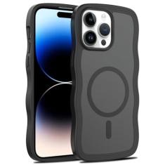 Jockvo Capa de telefone para iPhone 14 pro max 6,7 polegadas, bordas onduladas de TPU macio, proteção precisa da câmera, à prova de choque, capas de telefone para mulheres, homens, meninos e meninas