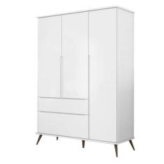 Guarda Roupa Infantil 3 Portas Retro Melinda em Mdf - Phoenix, Branco