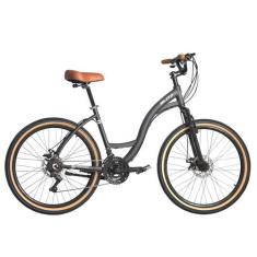 Bicicleta Aro 26 Blitz Comodo Alumínio Shimano 21v Urbana, Preto, 18