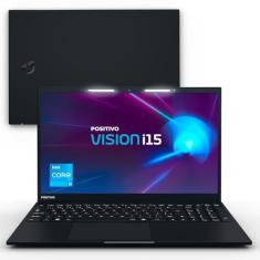 Notebook Positivo Vision i15 Lumina Bar Core i3-N300 8GB 512GB SSD, Tela 15 polegadas Full HD Antirreflexo Linux - Preto