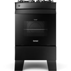 Fogão A Gás CFO4VCE 4 Bocas Com Mesa De Vidro, Preto Consul Preto Bivolt