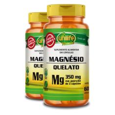 Kit 2 Magnésio Quelato Unilife 60 Cápsulas