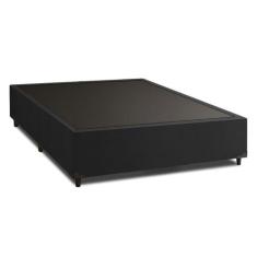 Cama Box Casal 1,38m com 38cm de Altura Suede Prince Preto, Preto