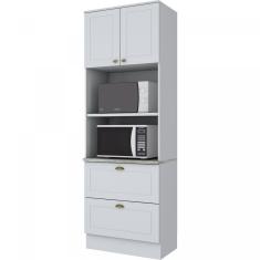 Paneleiro Duplo com Torre Quente 2 Fornos Americana Henn Branco Fosco