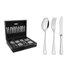 Faqueiro Tramontina Mônaco em Aço Inox com Facas de Mesa Forjadas 6mm Acabamento Alto Brilho 101 Peças Tramontina