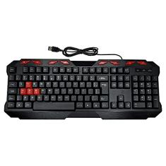 Teclado Gamer USB A Prova De Respingos D'Água Preto-MAXMIDIA