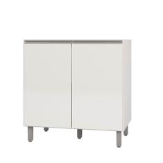 Balcão Para Cooktop Evidence 2 Portas Sem Tampo Poliman Móveis Branco