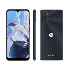 Smartphone Motorola Moto E22 128Gb Preto 4G 4Gb Ram 6,5" Câm. Dupla +