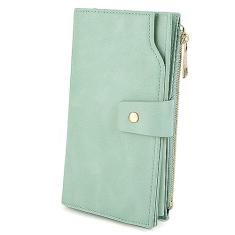 UTO Carteiras para mulheres pulseira RFID de grande capacidade PU couro embreagem titular do cartão organizador alça bolsa feminina 459 br