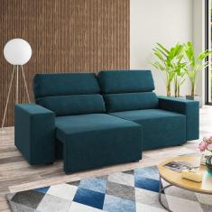 Sofá Retrátil e Reclinável 3 Lugares 200cm Lion Viero Estofados Safira