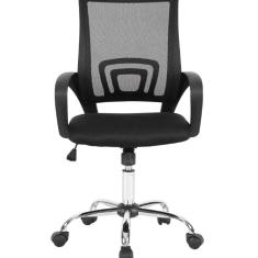 Cadeira para Escritório com Rodízios Manchester Fratini Móveis Preto