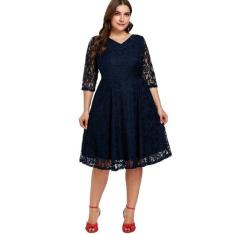 Vestido Plus Size Renda Batizado Festa Madrinha Civil Noite - Bella Fe