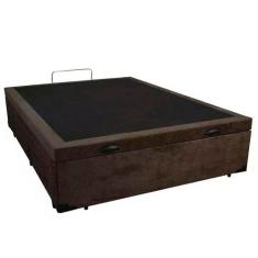 Cama Box Baú Viúva Serene Suede Marrom 44x128x188 - SerenePrime