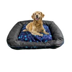 Cama colchonete luar cachorro e gato pet quadrada cor azul - GOVIA