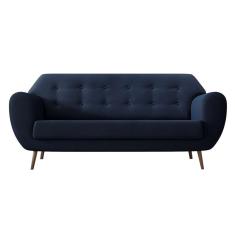 Sofá 3 Lugares Beegees Linho Azul Marinho