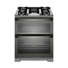 Fogão 5 Bocas Electrolux Cinza Expert Função Air Fryer 2 Fornos Grill e Timer FE5AD 220V