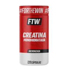 FTW Creatina Monohidratada Pote 120 Cápsulas 100% Pura - Explosão de Energia, Força e Resistência - Absorção Rápida para Ganho de Massa e Performance
