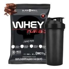 Whey Protein Turbo Black Skull Sabor  + Coqueteleira-Unissex