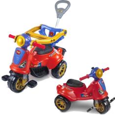 Triciclo Infantil De Passeio E Pedal Andador Avespa Pink Maral - Spyde