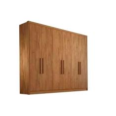 Guarda Roupa Casal Rizon-linea Cumaru 6 Portas de Abrir 6 Gavetas MDF Cumaru Novo Horizonte