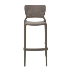 Banqueta Tramontina Bar Camurça Em Polipropileno e Fibra