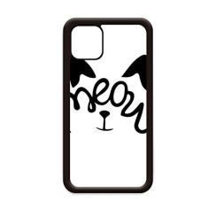 Capa Cat Mewing com citação DIY para iPhone 12 Pro Max para Apple Mini Mobile Case Shell