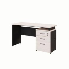 Escrivaninha Yaris 3 GV Carvalho Berlin e Preta 135 cm