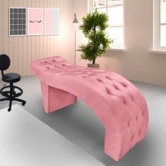 Maca Cama Suede Para Salão De Estética Cílios Maquiagem