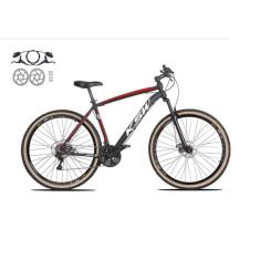   Bicicleta Aro 29 Ksw Xlt 24v Freios a Disco Hidráulicos Garfo Suspensão Pneu com Faixa Bege - Preto\Vermelho\Branco