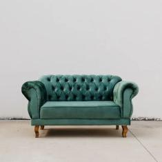 Sofá 2 Lugares Chesterfield Elizabeth Verde