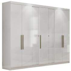 Guarda Roupa Casal Grande 7Portas 2Gavetas Milão Branco