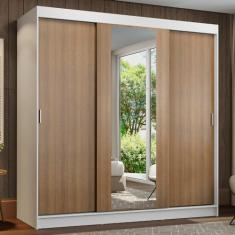 Guarda-roupa Casal Madesa Reno 3 Portas de Correr com Espelho B