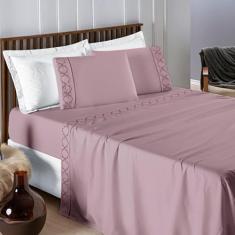 Jogo de Cama King Infinity 04 Peças Frapê de Uva - BIA ENXOVAIS