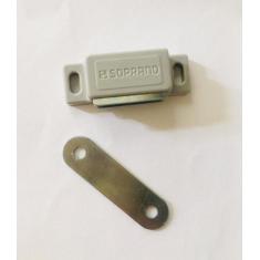 Kit Com 10 Fecho Magnético Guarda Roupa E Armário - Soprano , Cinza