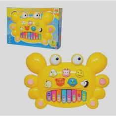 Teclado Piano Musical Divertido Infantil Siri com Luz Colorido Na caix