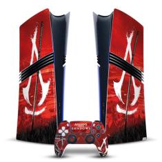 Head Case Designs Officially Licensed Assassin's Creed Crest Katana Shadows Graphics Vinyl Gaming Skin Decal Compatible With Sony PlayStation 5 PS5 Pro Digital Edition Console & DualSense Controller