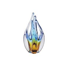 Escultura Em Cristal Murano Água Marinha - São Marcos