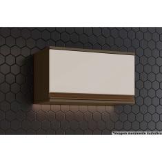 Armário Aéreo p/ Cozinha Connect Geladeira c/ 1 Porta Basculante 60cm Duna/Cristal - Henn