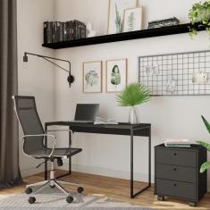 Mesa de Escritório Marissa Preta 120 cm - Mobly